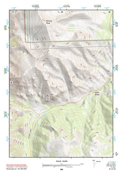 44114SE Page 100 White Cloud Peaks Topo Preview 1