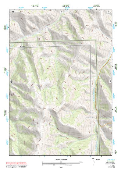 44114SE Page 102 White Cloud Peaks Topo Preview 1