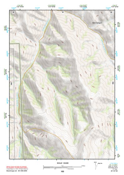 44114SE Page 103 White Cloud Peaks Topo Preview 1