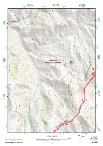 44114SE Page 104 White Cloud Peaks Topo Preview 1