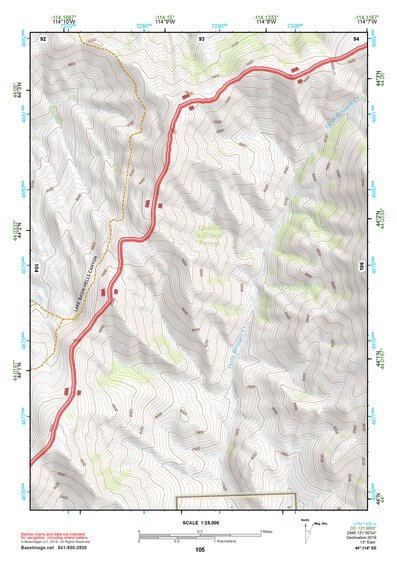 44114SE Page 105 White Cloud Peaks Topo Preview 1