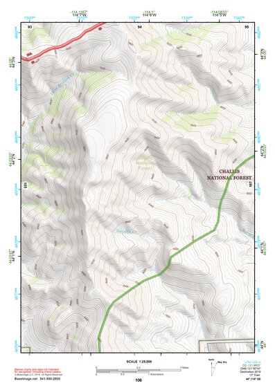 44114SE Page 106 White Cloud Peaks Topo Preview 1