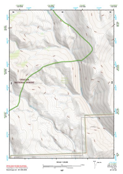 44114SE Page 107 White Cloud Peaks Topo Preview 1