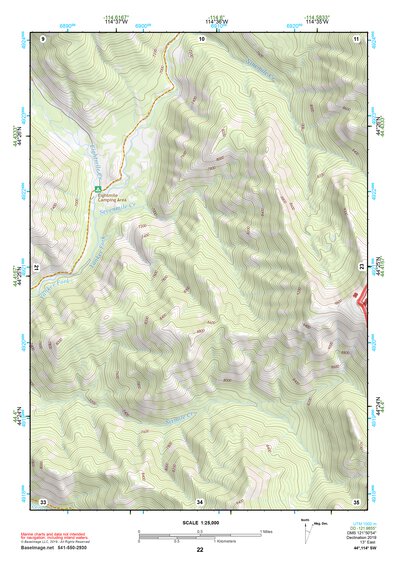 44114SW Page 22 White Cloud Peaks Topo Preview 1