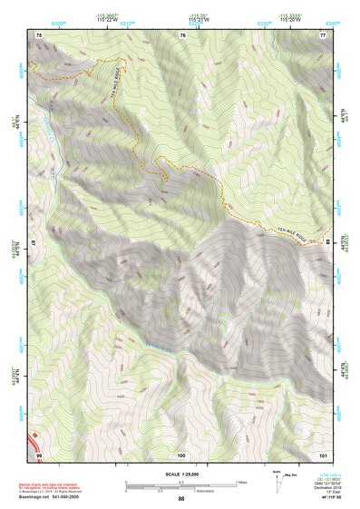 44115SE Page 88 Deadwood River Topo Preview 1