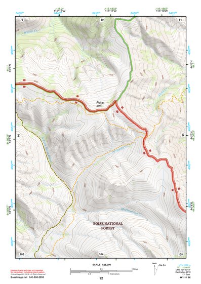 44115SE Page 92 Deadwood River Topo Preview 1