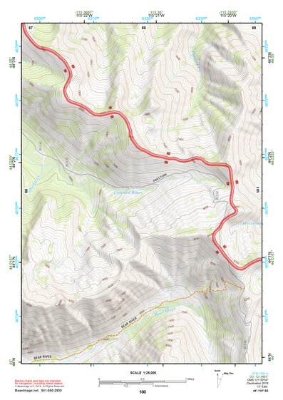 44115SE Page 100 Deadwood River Topo Preview 1
