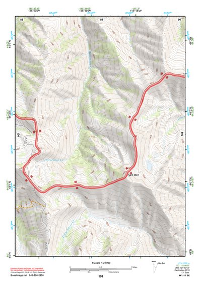44115SE Page 101 Deadwood River Topo Preview 1