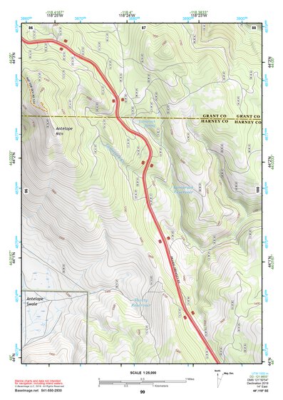 44118SE Page 99 John Day Topo Preview 1