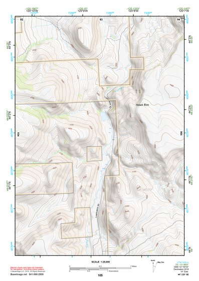 44120SE Page 105 Prineville Topo Preview 1