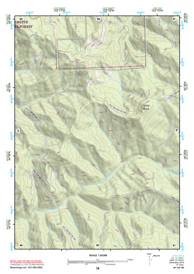44122NE Page 78 North Santiam River Topo Preview 1
