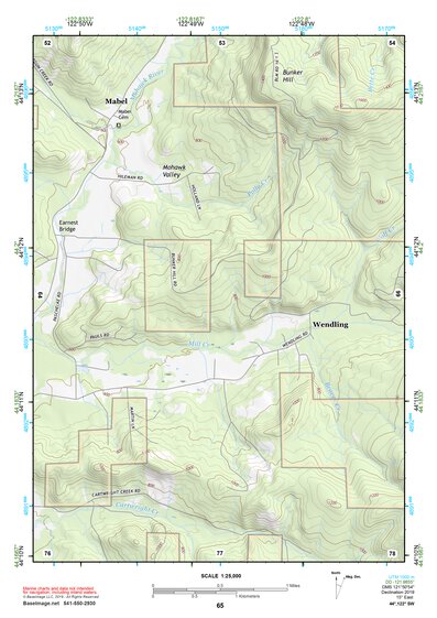 44122SW Page 65 Mc Kenzie River Topo Preview 1