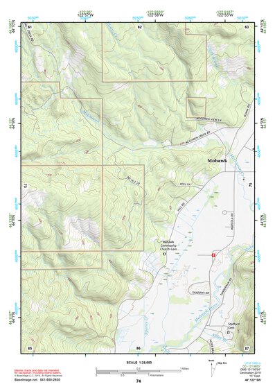 44122SW Page 74 Mc Kenzie River Topo Preview 1