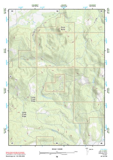 44122SW Page 76 Mc Kenzie River Topo Preview 1