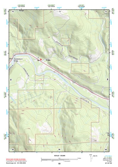 44122SW Page 83 Mc Kenzie River Topo Preview 1