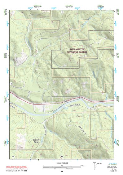 44122SW Page 84 Mc Kenzie River Topo Preview 1