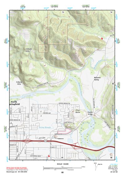 44122SW Page 85 Mc Kenzie River Topo Preview 1