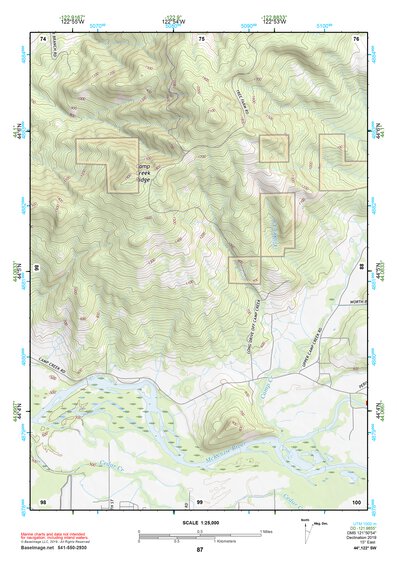 44122SW Page 87 Mc Kenzie River Topo Preview 1