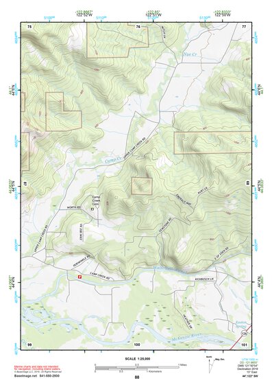44122SW Page 88 Mc Kenzie River Topo Preview 1