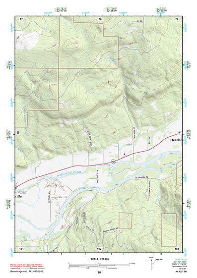 44122SW Page 90 Mc Kenzie River Topo Preview 1