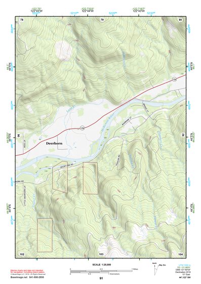 44122SW Page 91 Mc Kenzie River Topo Preview 1