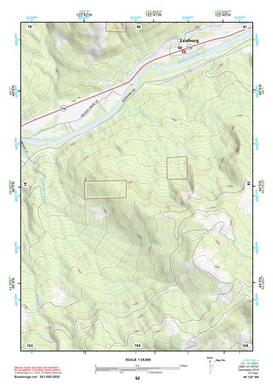 44122SW Page 92 Mc Kenzie River Topo Preview 1