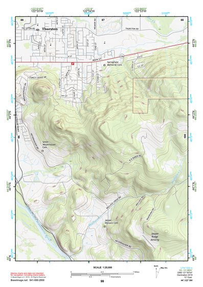 44122SW Page 99 Mc Kenzie River Topo Preview 1