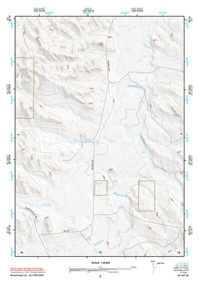 45105NE Page 3 Powderville Topo Preview 1