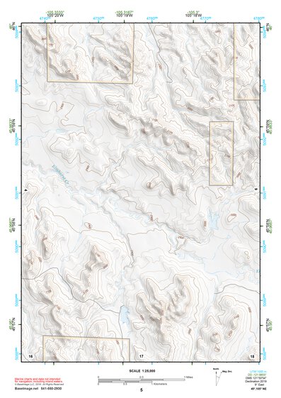 45105NE Page 5 Powderville Topo Preview 1