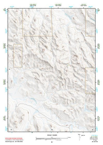 45105NE Page 6 Powderville Topo Preview 1