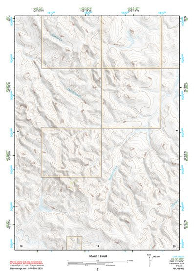 45105NE Page 7 Powderville Topo Preview 1