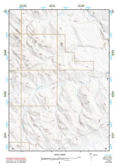 45105NE Page 9 Powderville Topo Preview 1