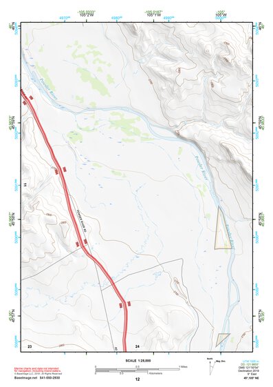 45105NE Page 12 Powderville Topo Preview 1