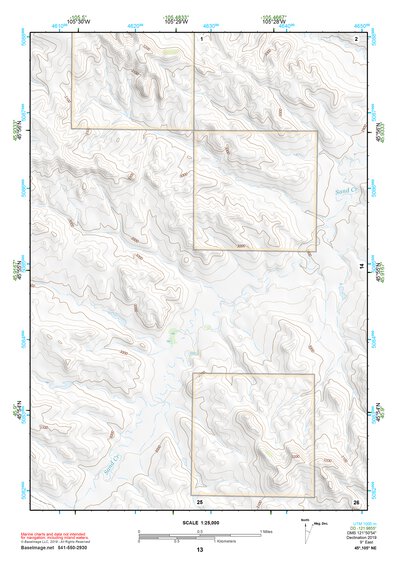 45105NE Page 13 Powderville Topo Preview 1
