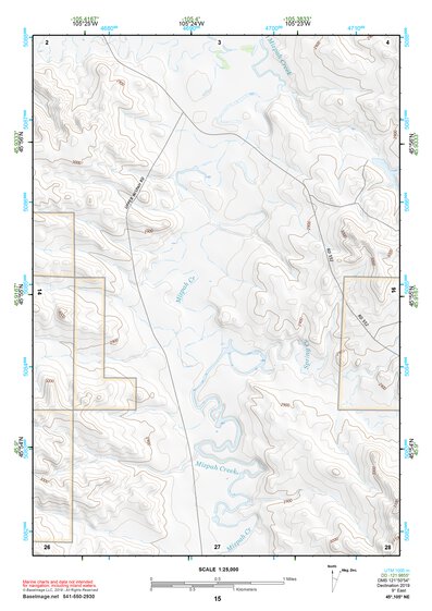45105NE Page 15 Powderville Topo Preview 1