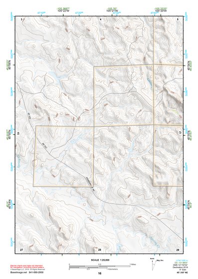 45105NE Page 16 Powderville Topo Preview 1