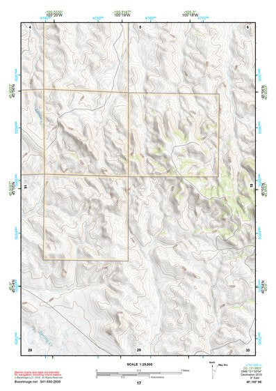 45105NE Page 17 Powderville Topo Preview 1