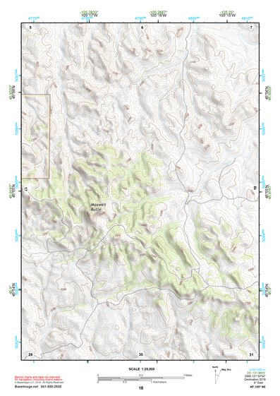 45105NE Page 18 Powderville Topo Preview 1