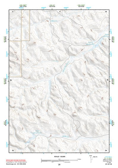 45105NE Page 21 Powderville Topo Preview 1