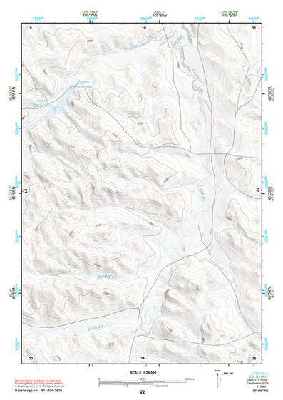 45105NE Page 22 Powderville Topo Preview 1