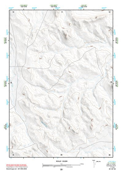 45105NE Page 23 Powderville Topo Preview 1