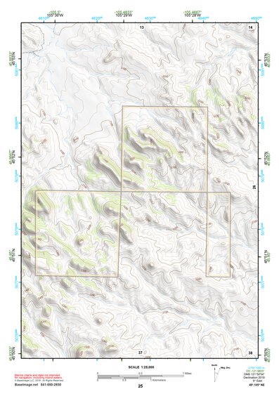 45105NE Page 25 Powderville Topo Preview 1