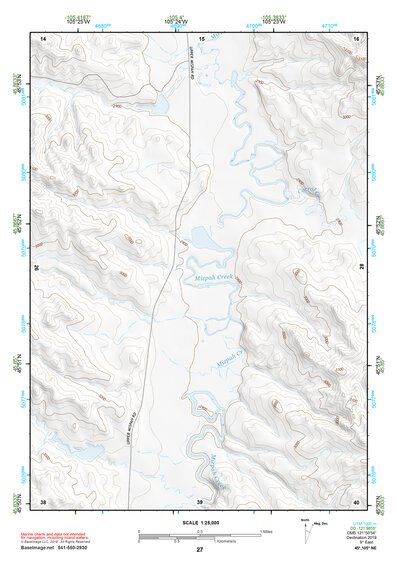45105NE Page 27 Powderville Topo Preview 1