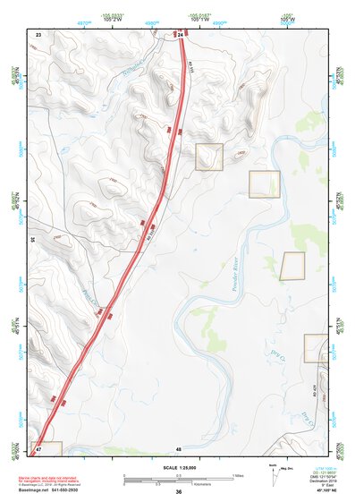 45105NE Page 36 Powderville Topo Preview 1