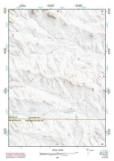 45105NE Page 37 Powderville Topo Preview 1