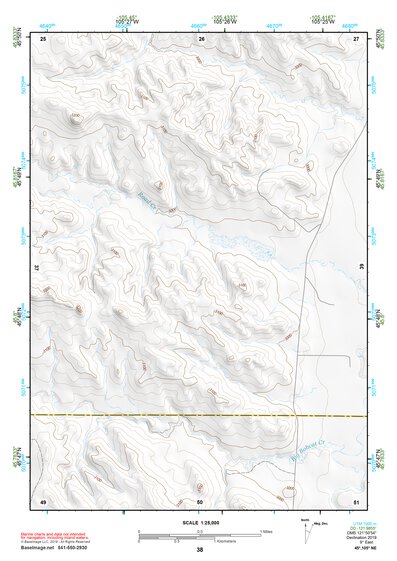 45105NE Page 38 Powderville Topo Preview 1
