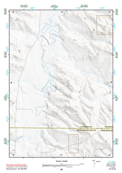 45105NE Page 39 Powderville Topo Preview 1