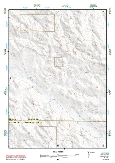 45105NE Page 40 Powderville Topo Preview 1