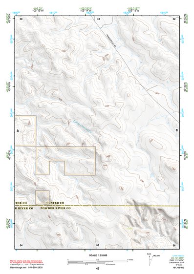 45105NE Page 43 Powderville Topo Preview 1