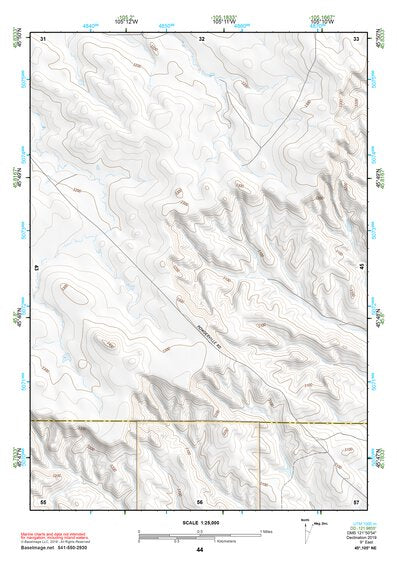 45105NE Page 44 Powderville Topo Preview 1